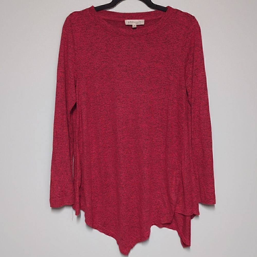 Philosophy Red Long Sleeve Tunic